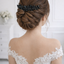 Green bridal hair comb