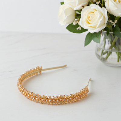 Iris champagne diadeem