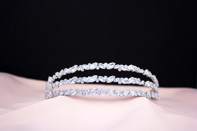 Dreischichtiger silberner Haarschmuck