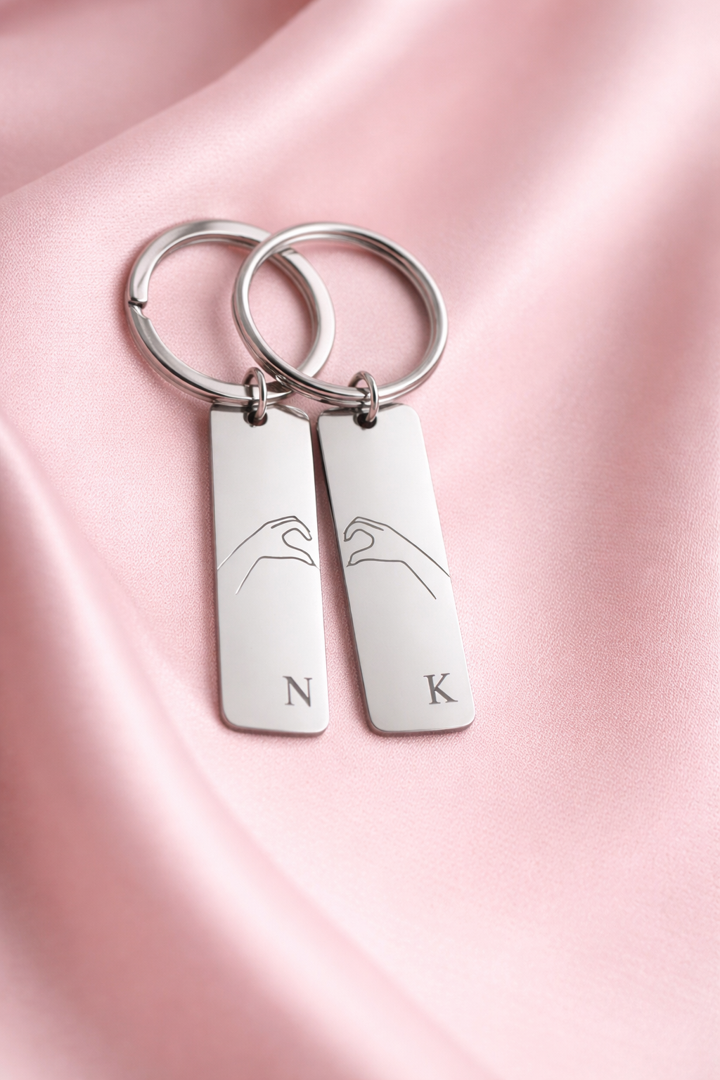 Koppel sleutelhanger initialen