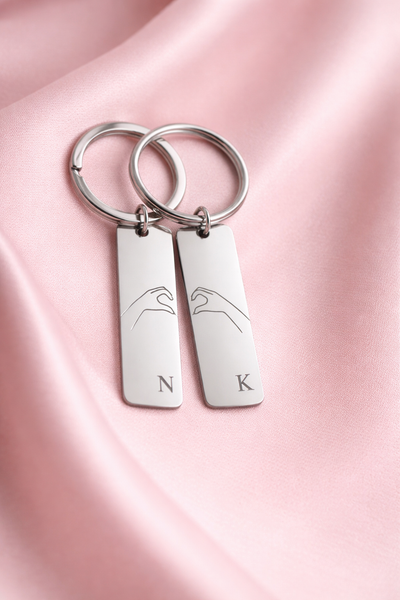 Koppel sleutelhanger initialen