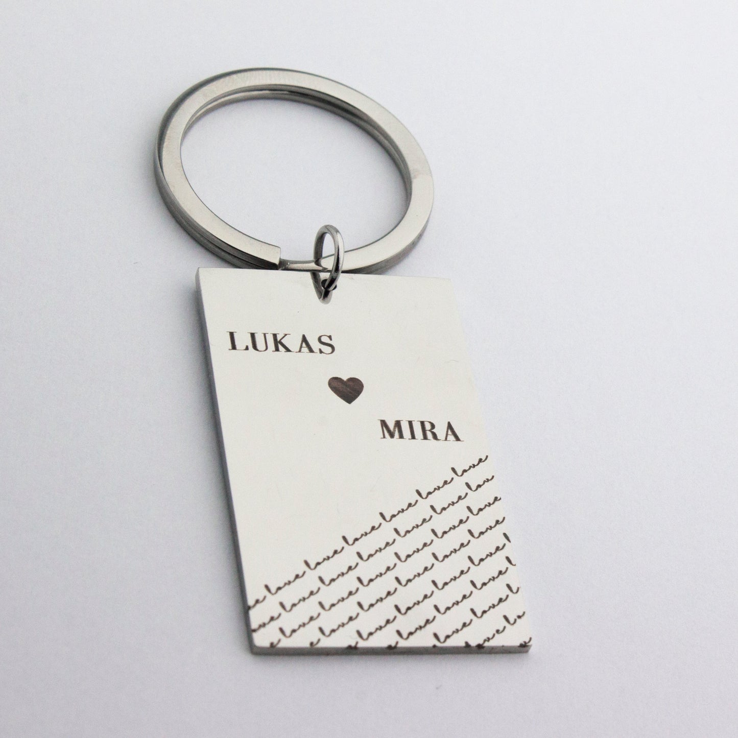 Sleutelhanger met tekst gepersonaliseerd