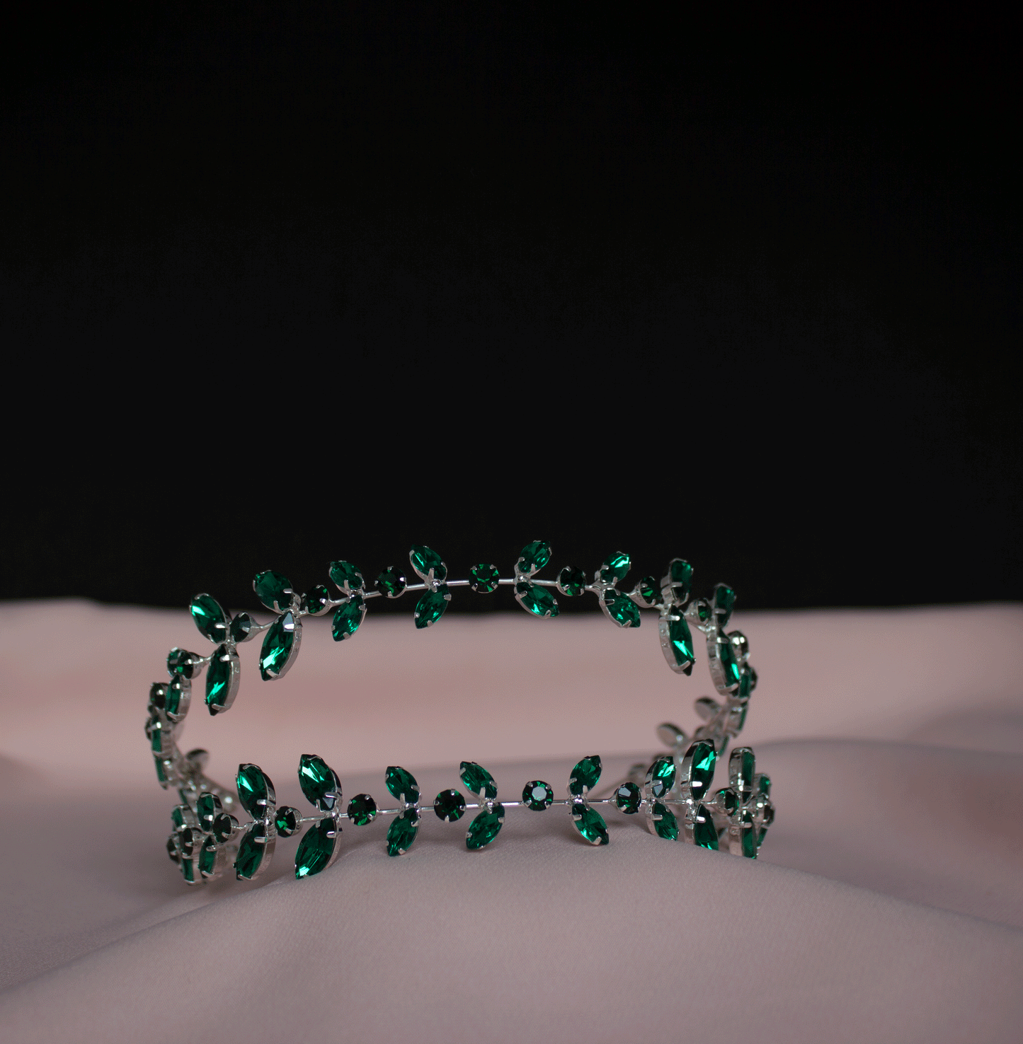 Grüner zweischichtiger Haarschmuck