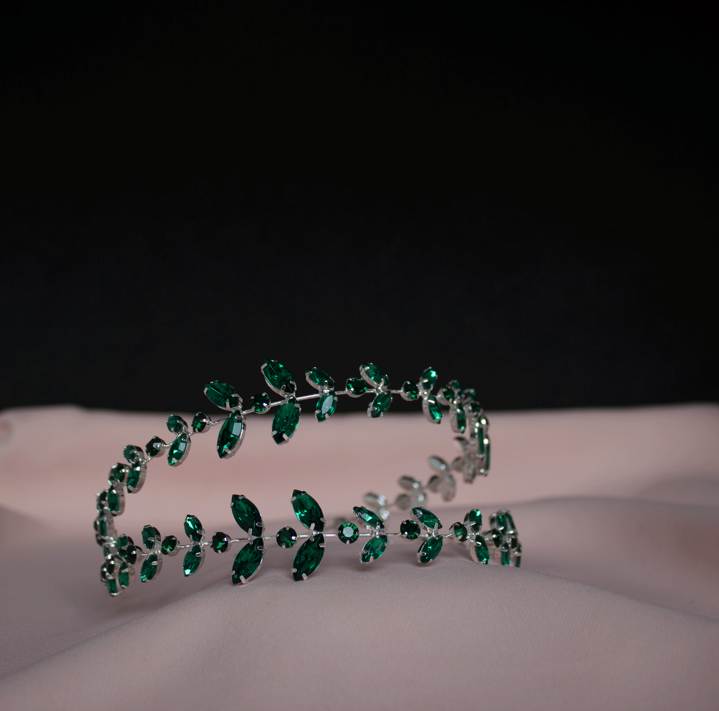 Grüner zweischichtiger Haarschmuck