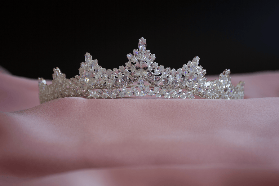 Malika tiara bruids kroon haar accessoires