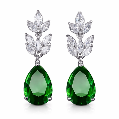 Nathania groene oorbellen