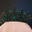 Nuriyah grüne Tiara Brautkrone Haarschmuck