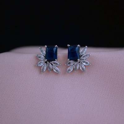 Opulence oorbellen blauw