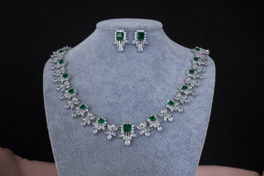 Promise green jewelry set