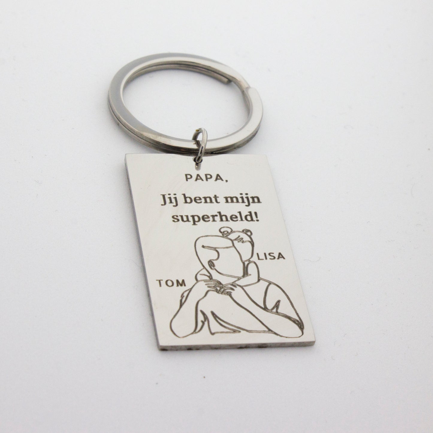 Papa sleutelhanger gepersonaliseerd