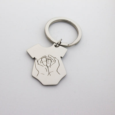 Gepersonaliseerde romper sleutelhanger