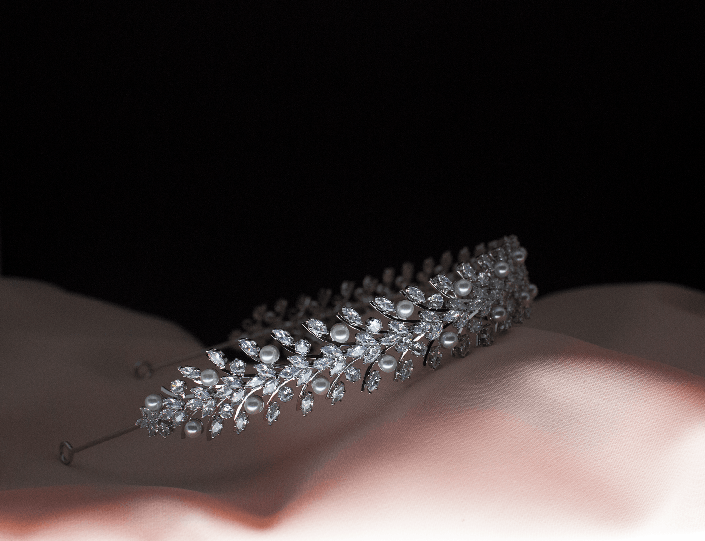 Ruby bruids haarband haaraccessoires tiara