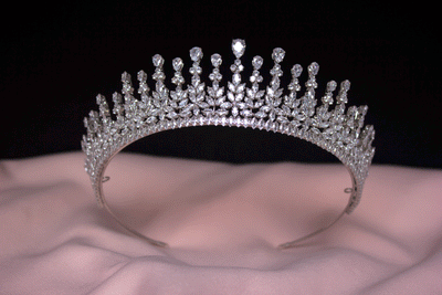Silberne Tiara-Krone Najia