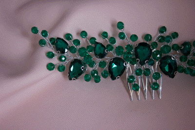 Vicki grüner Haarkamm