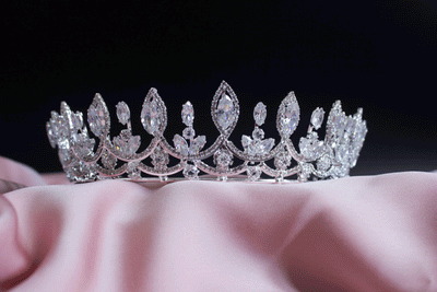 Dahlia tiara bridal crown hair accessories