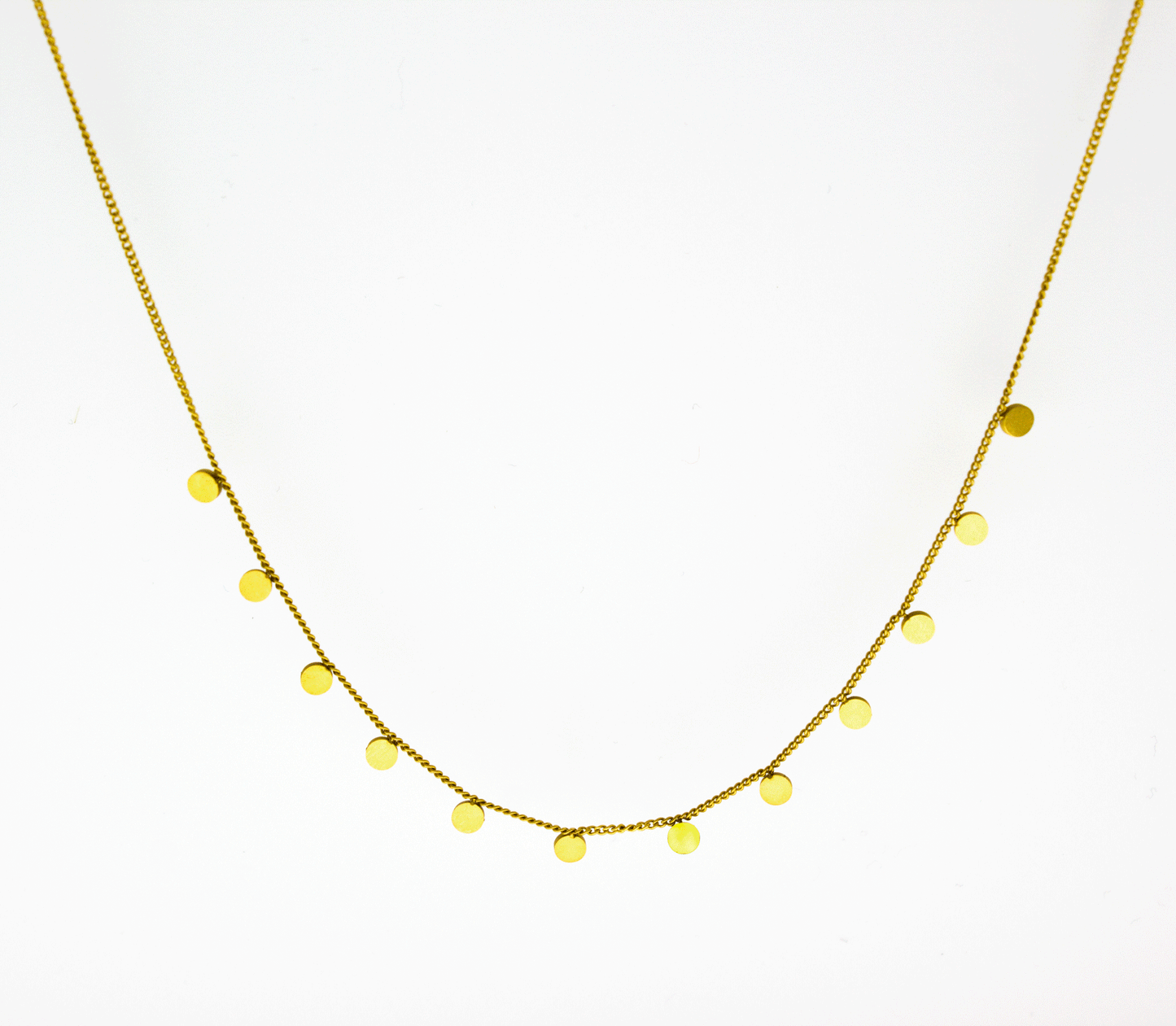 Goldfarbene Charm-Halskette