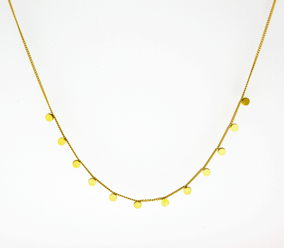 Goldfarbene Charm-Halskette