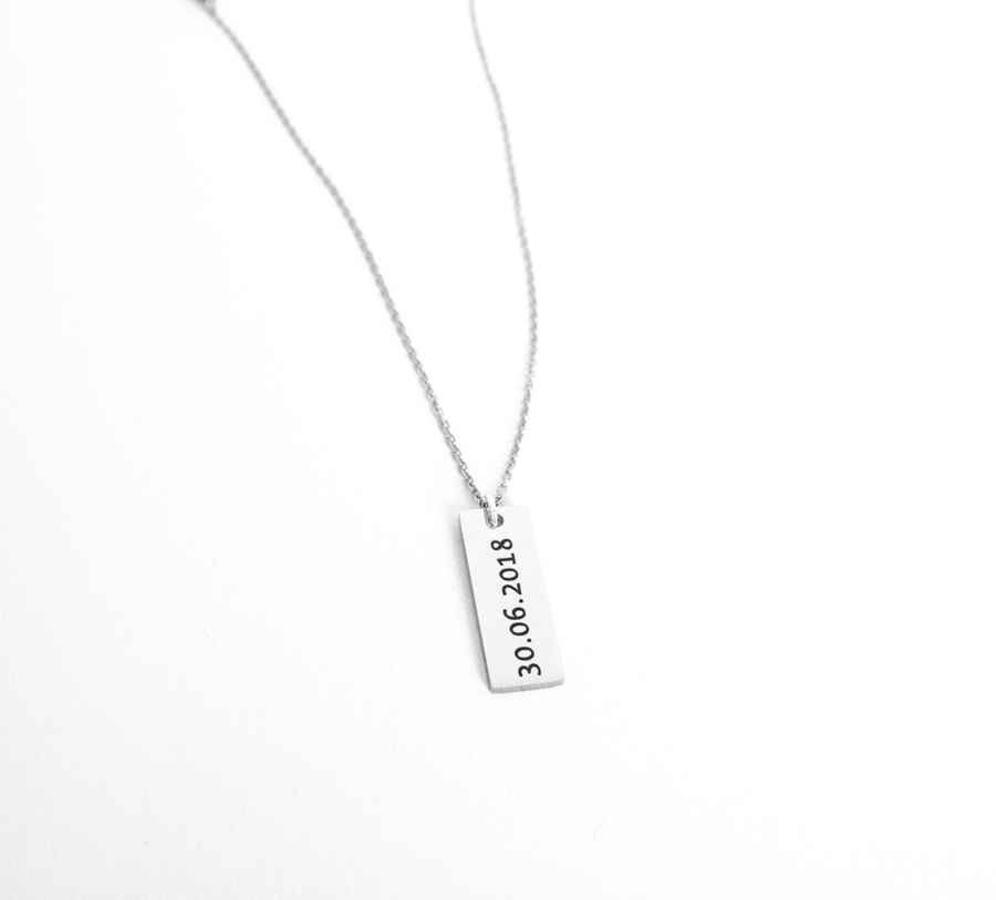 Gepersonaliseerd rechthoek ketting