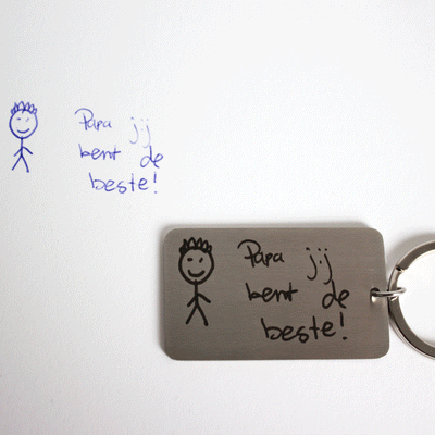 Handwritten personalized keyring 