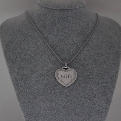 Personalized heart necklace