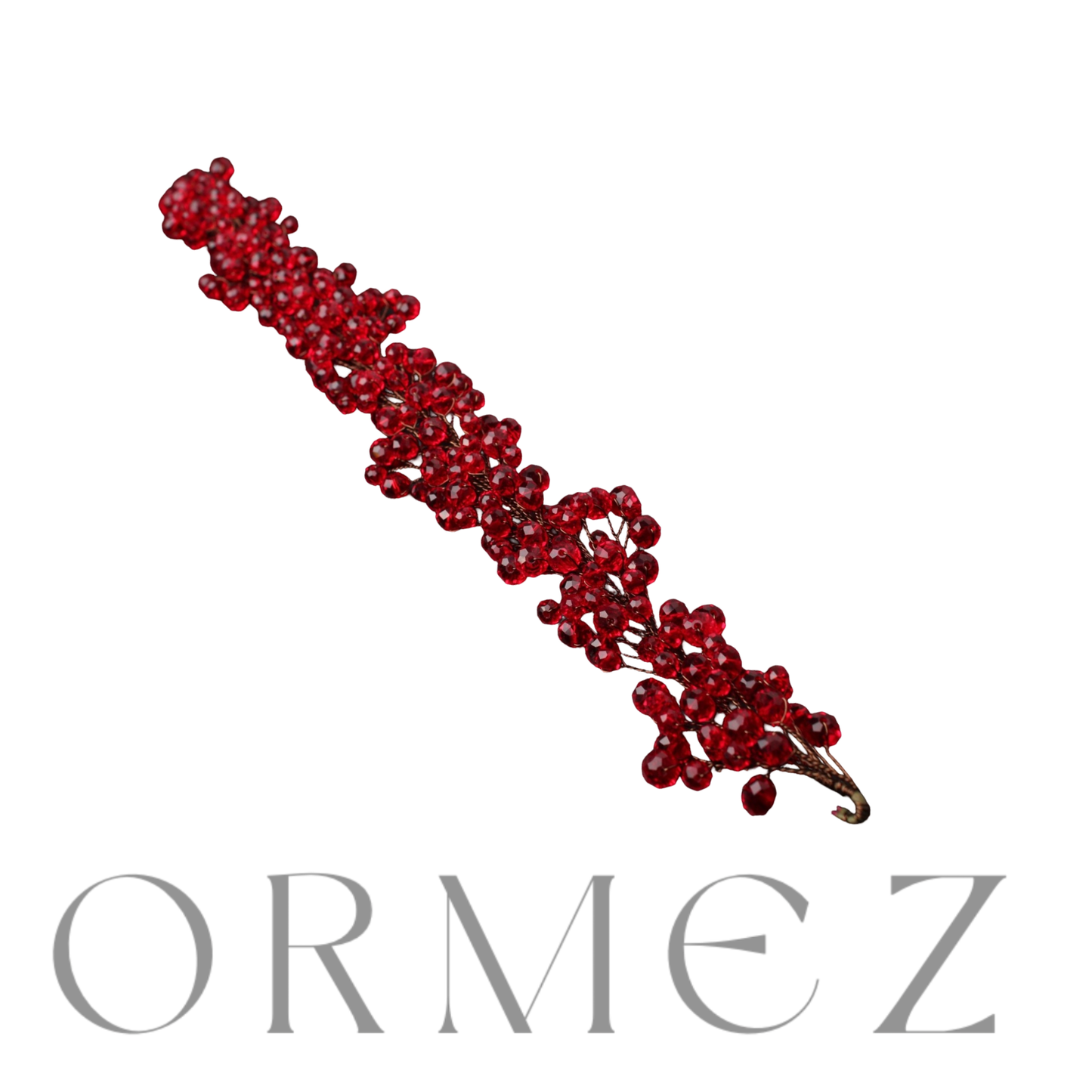 Luxe Rode/bordeaux Parelhaarsieraad