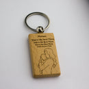 Personalized wooden keychain You're the best mom keychain